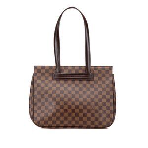 LOUIS VUITTON Authentic Brown Damier Leather Tote Bag